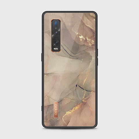 Oppo Find X2 Pro Cover - Mystic Marble Series - HQ Ultra Shine Premium Infinity Glass Soft Silicon Borders Case