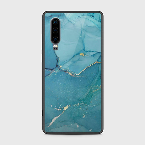 Huawei P30 Cover - Mystic Marble Series - HQ Ultra Shine Premium Infinity Glass Soft Silicon Borders Case