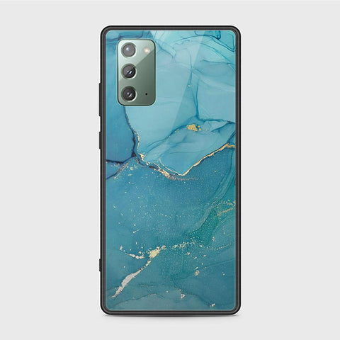 Samsung Galaxy Note 20 Cover - Mystic Marble Series - HQ Ultra Shine Premium Infinity Glass Soft Silicon Borders Case
