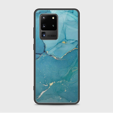 Samsung Galaxy S20 Ultra Cover - Mystic Marble Series - HQ Ultra Shine Premium Infinity Glass Soft Silicon Borders Case