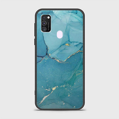 Samsung Galaxy M30s Cover - Mystic Marble Series - HQ Ultra Shine Premium Infinity Glass Soft Silicon Borders Case