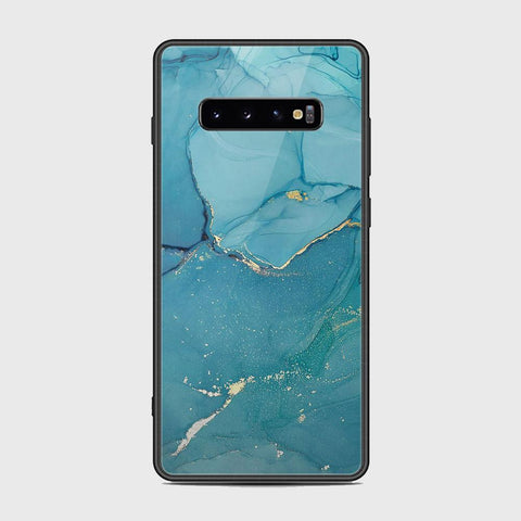 Samsung Galaxy S10 Plus Cover - Mystic Marble Series - HQ Ultra Shine Premium Infinity Glass Soft Silicon Borders Case