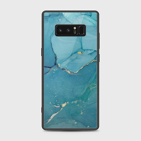 Samsung Galaxy Note 8 Cover - Mystic Marble Series - HQ Ultra Shine Premium Infinity Glass Soft Silicon Borders Case