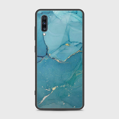 Samsung Galaxy A70 Cover - Mystic Marble Series - HQ Ultra Shine Premium Infinity Glass Soft Silicon Borders Case