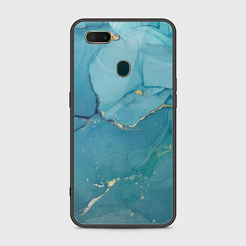 Oppo A7 Cover - Mystic Marble Series - HQ Ultra Shine Premium Infinity Glass Soft Silicon Borders Case