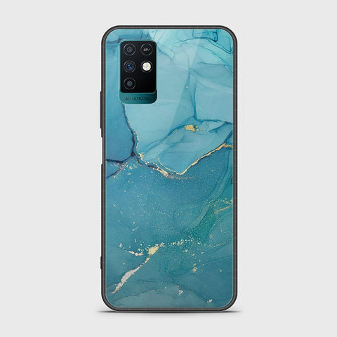 Infinix Note 10 Cover- Mystic Marble Series - HQ Ultra Shine Premium Infinity Glass Soft Silicon Borders Case