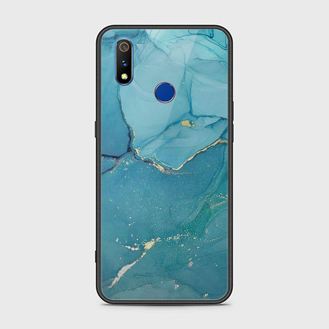 Realme 3 Cover - Mystic Marble Series - HQ Ultra Shine Premium Infinity Glass Soft Silicon Borders Case