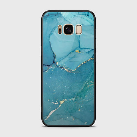 Samsung Galaxy S8 Cover - Mystic Marble Series - HQ Ultra Shine Premium Infinity Glass Soft Silicon Borders Case