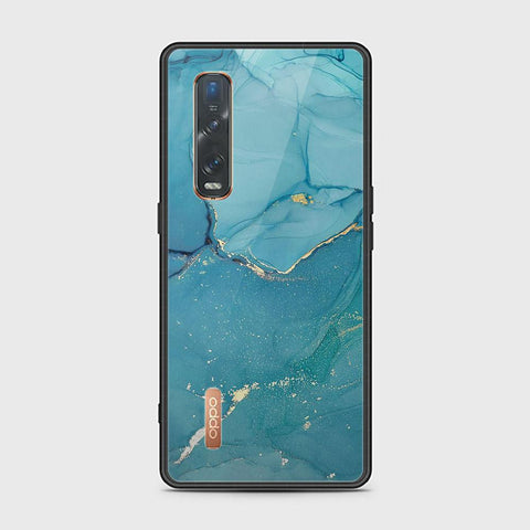 Oppo Find X2 Pro Cover - Mystic Marble Series - HQ Ultra Shine Premium Infinity Glass Soft Silicon Borders Case