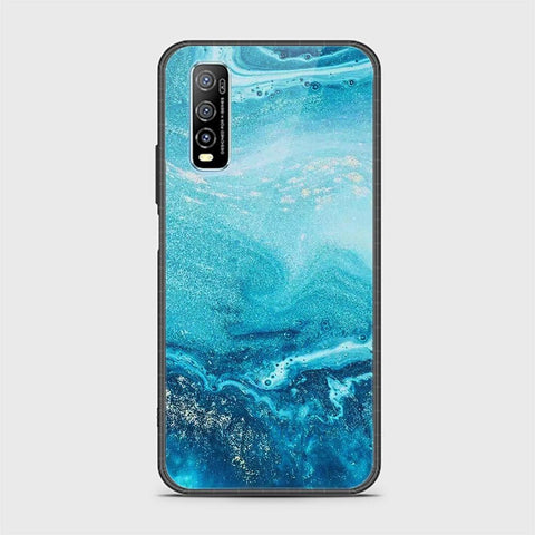 Vivo Y70s Cover - Mystic Marble Series - HQ Ultra Shine Premium Infinity Glass Soft Silicon Borders Case