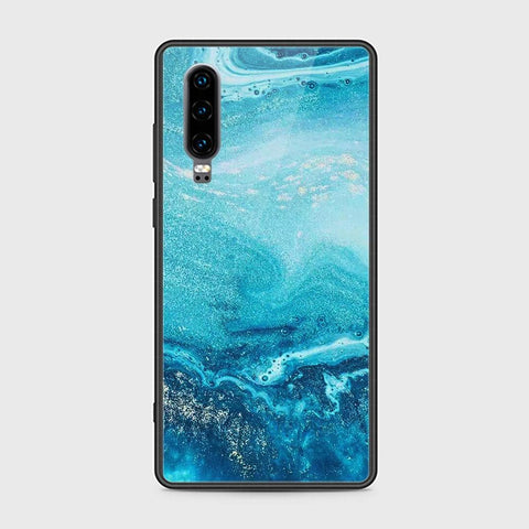 Huawei P30 Cover - Mystic Marble Series - HQ Ultra Shine Premium Infinity Glass Soft Silicon Borders Case