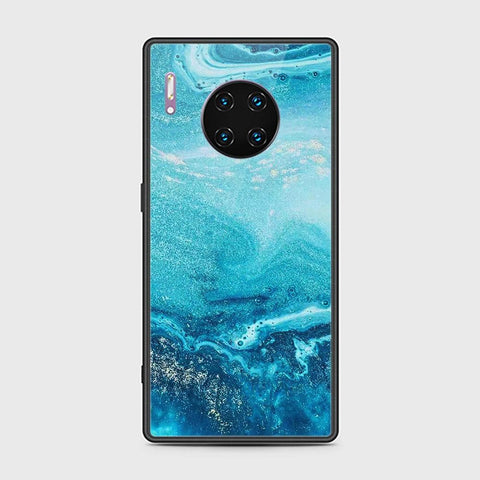 Huawei Mate 30 Pro Cover - Mystic Marble Series - HQ Ultra Shine Premium Infinity Glass Soft Silicon Borders Case