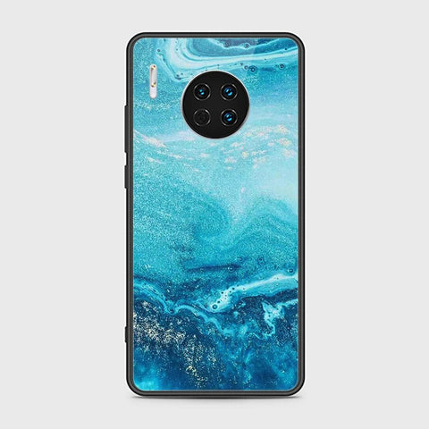 Huawei Mate 30 Cover - Mystic Marble Series - HQ Ultra Shine Premium Infinity Glass Soft Silicon Borders Case