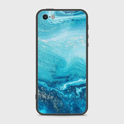 iPhone SE Cover - Mystic Marble Series - HQ Ultra Shine Premium Infinity Glass Soft Silicon Borders Case