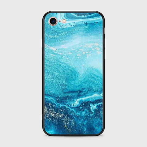 iPhone 8 / 7 Cover - Mystic Marble Series - HQ Ultra Shine Premium Infinity Glass Soft Silicon Borders Case