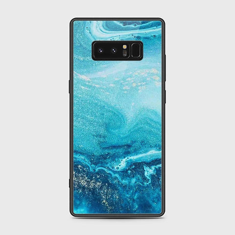 Samsung Galaxy Note 8 Cover - Mystic Marble Series - HQ Ultra Shine Premium Infinity Glass Soft Silicon Borders Case