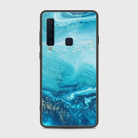 Samsung Galaxy A9 2018 Cover - Mystic Marble Series - HQ Ultra Shine Premium Infinity Glass Soft Silicon Borders Case