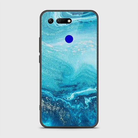 Huawei Honor View 20 Cover - Mystic Marble Series - HQ Ultra Shine Premium Infinity Glass Soft Silicon Borders Case