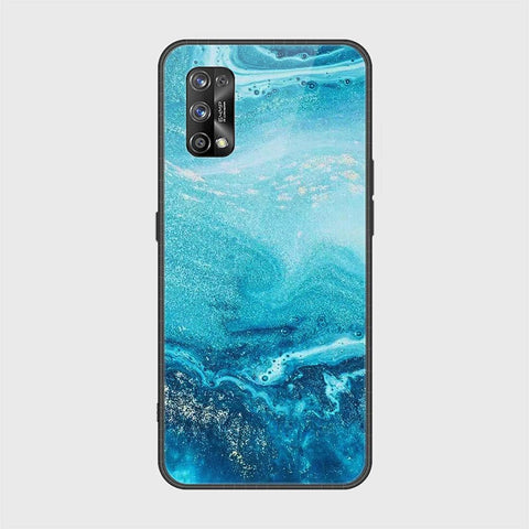 Realme 7 Pro Cover - Mystic Marble Series - HQ Ultra Shine Premium Infinity Glass Soft Silicon Borders Case