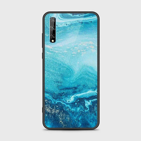 Huawei Y8p Cover- Mystic Marble Series - HQ Ultra Shine Premium Infinity Glass Soft Silicon Borders Case