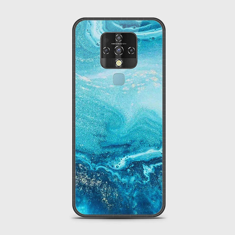 Tecno Camon 16 Cover - Mystic Marble Series - HQ Ultra Shine Premium Infinity Glass Soft Silicon Borders Case