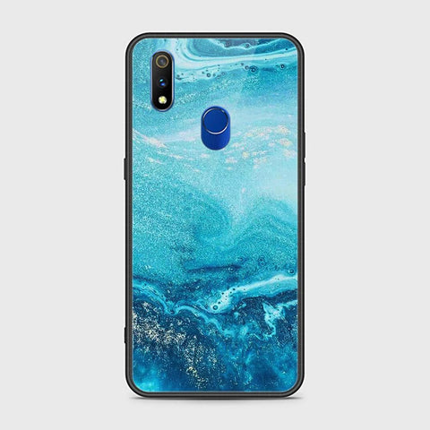 Realme 3 Pro Cover - Mystic Marble Series - HQ Ultra Shine Premium Infinity Glass Soft Silicon Borders Case