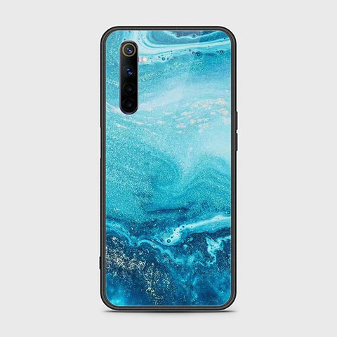 Realme 6 Cover - Mystic Marble Series - HQ Ultra Shine Premium Infinity Glass Soft Silicon Borders Case