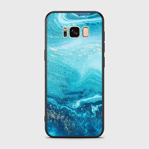 Samsung Galaxy S8 Cover - Mystic Marble Series - HQ Ultra Shine Premium Infinity Glass Soft Silicon Borders Case