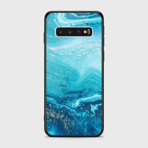 Samsung Galaxy S10 Cover - Mystic Marble Series - HQ Ultra Shine Premium Infinity Glass Soft Silicon Borders Case