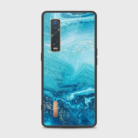 Oppo Find X2 Pro Cover - Mystic Marble Series - HQ Ultra Shine Premium Infinity Glass Soft Silicon Borders Case