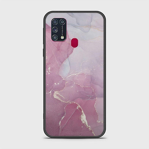 Samsung Galaxy M31 Cover - Mystic Marble Series - HQ Ultra Shine Premium Infinity Glass Soft Silicon Borders Case