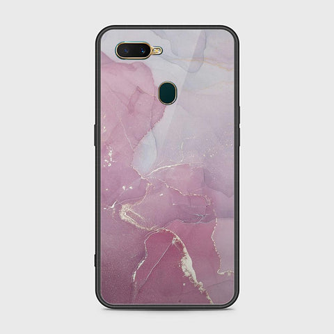 Oppo A7 Cover - Mystic Marble Series - HQ Ultra Shine Premium Infinity Glass Soft Silicon Borders Case