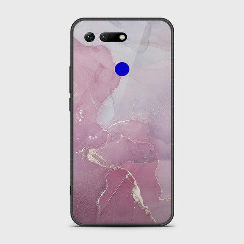 Huawei Honor View 20 Cover - Mystic Marble Series - HQ Ultra Shine Premium Infinity Glass Soft Silicon Borders Case