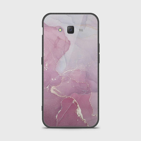 Samsung Galaxy J7 2015 Cover - Mystic Marble Series - HQ Ultra Shine Premium Infinity Glass Soft Silicon Borders Case