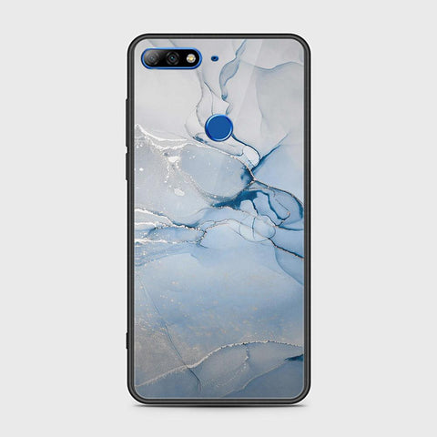 Huawei Y7 2018 Cover - Mystic Marble Series - HQ Ultra Shine Premium Infinity Glass Soft Silicon Borders Case