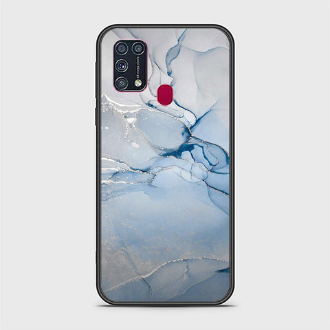 Samsung Galaxy M31 Cover - Mystic Marble Series - HQ Ultra Shine Premium Infinity Glass Soft Silicon Borders Case