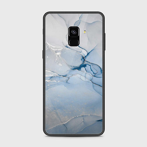 Samsung Galaxy A8 2018 Cover - Mystic Marble Series - HQ Ultra Shine Premium Infinity Glass Soft Silicon Borders Case