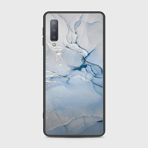 Samsung Galaxy A7 2018 Cover - Mystic Marble Series - HQ Ultra Shine Premium Infinity Glass Soft Silicon Borders Case