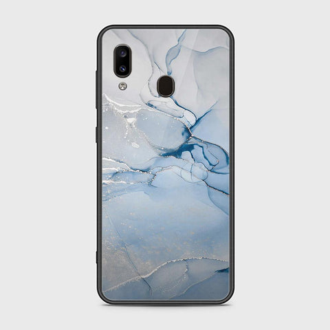 Samsung Galaxy A20 Cover - Mystic Marble Series - D352 - HQ Ultra Shine Premium Infinity Glass Soft Silicon Borders Case ( Fast Delivery )