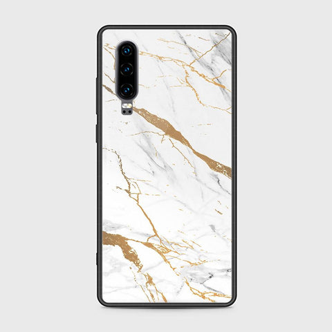 Huawei P30 Cover - Mystic Marble Series - HQ Ultra Shine Premium Infinity Glass Soft Silicon Borders Case