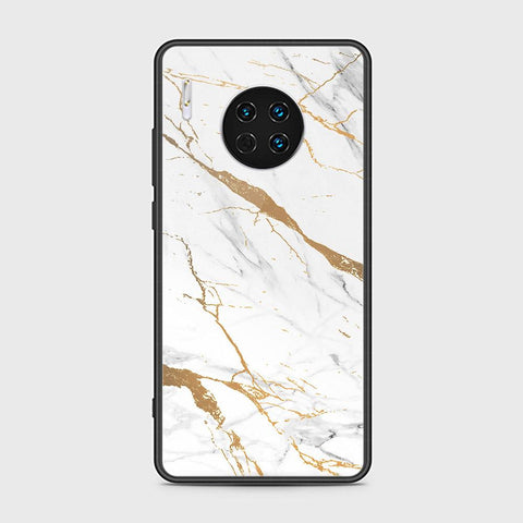 Huawei Mate 30 Cover - Mystic Marble Series - HQ Ultra Shine Premium Infinity Glass Soft Silicon Borders Case