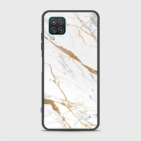 Samsung Galaxy A12 Cover - Mystic Marble Series - HQ Ultra Shine Premium Infinity Glass Soft Silicon Borders Case