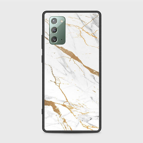 Samsung Galaxy Note 20 Cover - Mystic Marble Series - HQ Ultra Shine Premium Infinity Glass Soft Silicon Borders Case