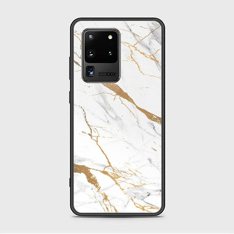 Samsung Galaxy S20 Ultra Cover - Mystic Marble Series - HQ Ultra Shine Premium Infinity Glass Soft Silicon Borders Case