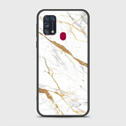 Samsung Galaxy M31 Cover - Mystic Marble Series - HQ Ultra Shine Premium Infinity Glass Soft Silicon Borders Case