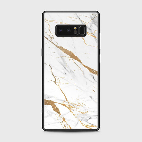 Samsung Galaxy Note 8 Cover - Mystic Marble Series - HQ Ultra Shine Premium Infinity Glass Soft Silicon Borders Case