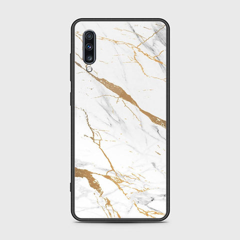 Samsung Galaxy A70 Cover - Mystic Marble Series - HQ Ultra Shine Premium Infinity Glass Soft Silicon Borders Case