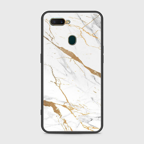 Oppo A7 Cover - Mystic Marble Series - HQ Ultra Shine Premium Infinity Glass Soft Silicon Borders Case