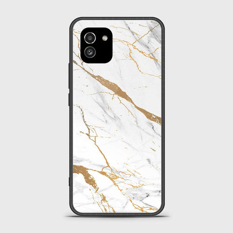 Samsung Galaxy A03 Cover- Mystic Marble Series - HQ Ultra Shine Premium Infinity Glass Soft Silicon Borders Case