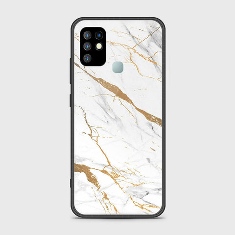 Infinix Hot 10 Cover- Mystic Marble Series - HQ Ultra Shine Premium Infinity Glass Soft Silicon Borders Case